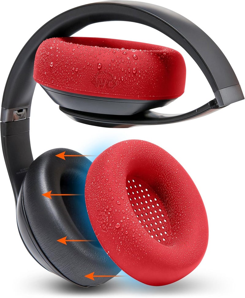 WC سويت زد ستوديو برو - أغطية أذن سيليكون واقية مسجلة براءة اختراع لسماعات بيتس ستوديو برو من ويكد كوشنز | مقاومة للعرق وسهلة الغسل | أحمر - Image 1